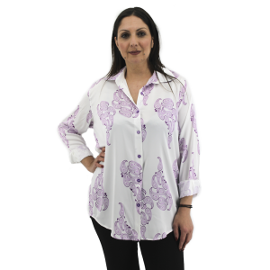 Alternative view of Γυναικείο Πουκάμισο Σατεν Λαχούρ 022-023