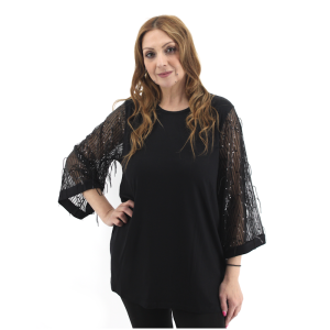 Γυναικεία Μπλούζα Με Παγίετες Στα Μανίκια 025