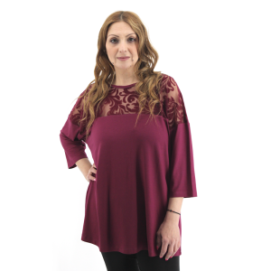 Alternative view of Γυναικεία Μπλούζα Με Διαφάνεια Σε Διαφορετικά Χρώματα 019-022