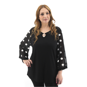 Γυναικέια Μπλούζα Με Μανίκι Πουά 023